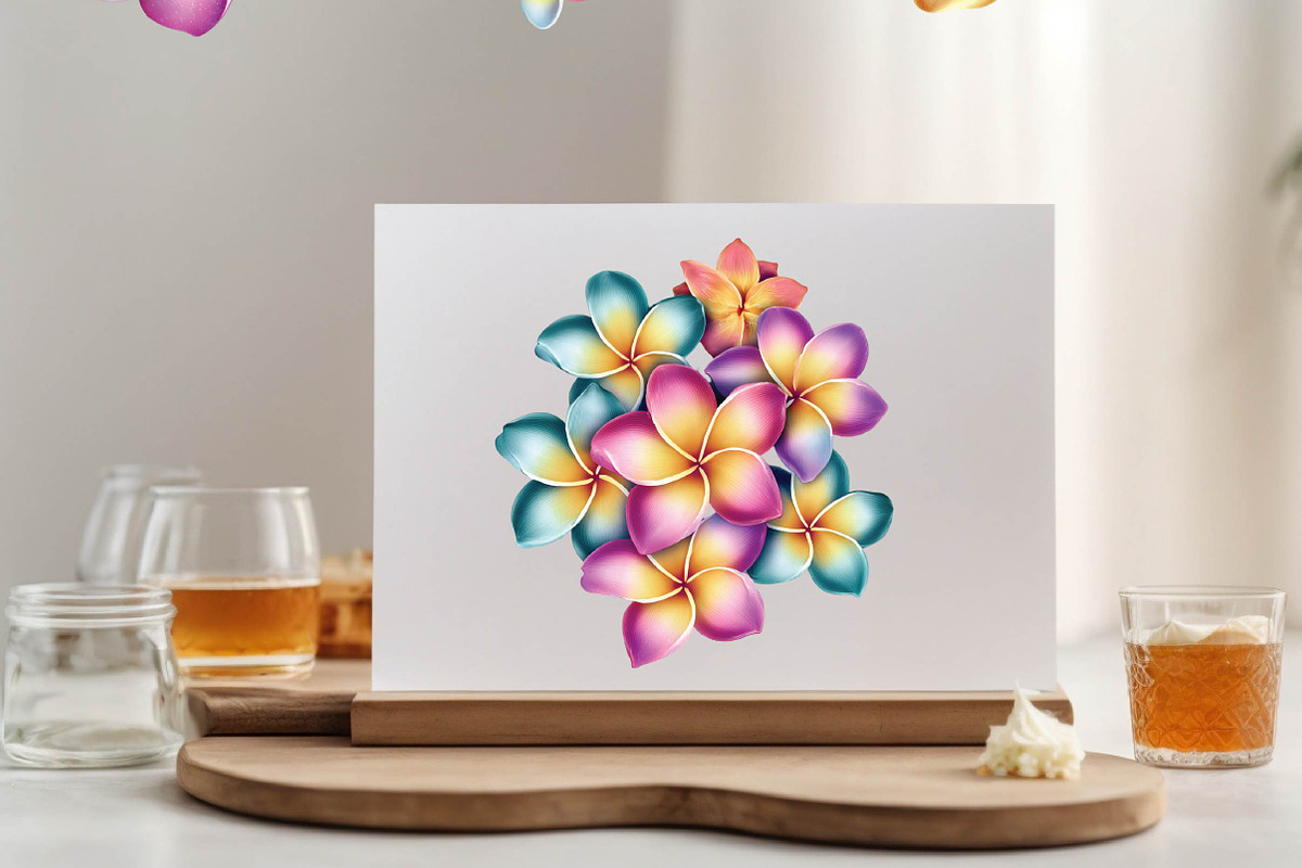 Watercolor Plumeria Clipart Bundle., an Illustration by SVGArt (Photo 3 of 9)