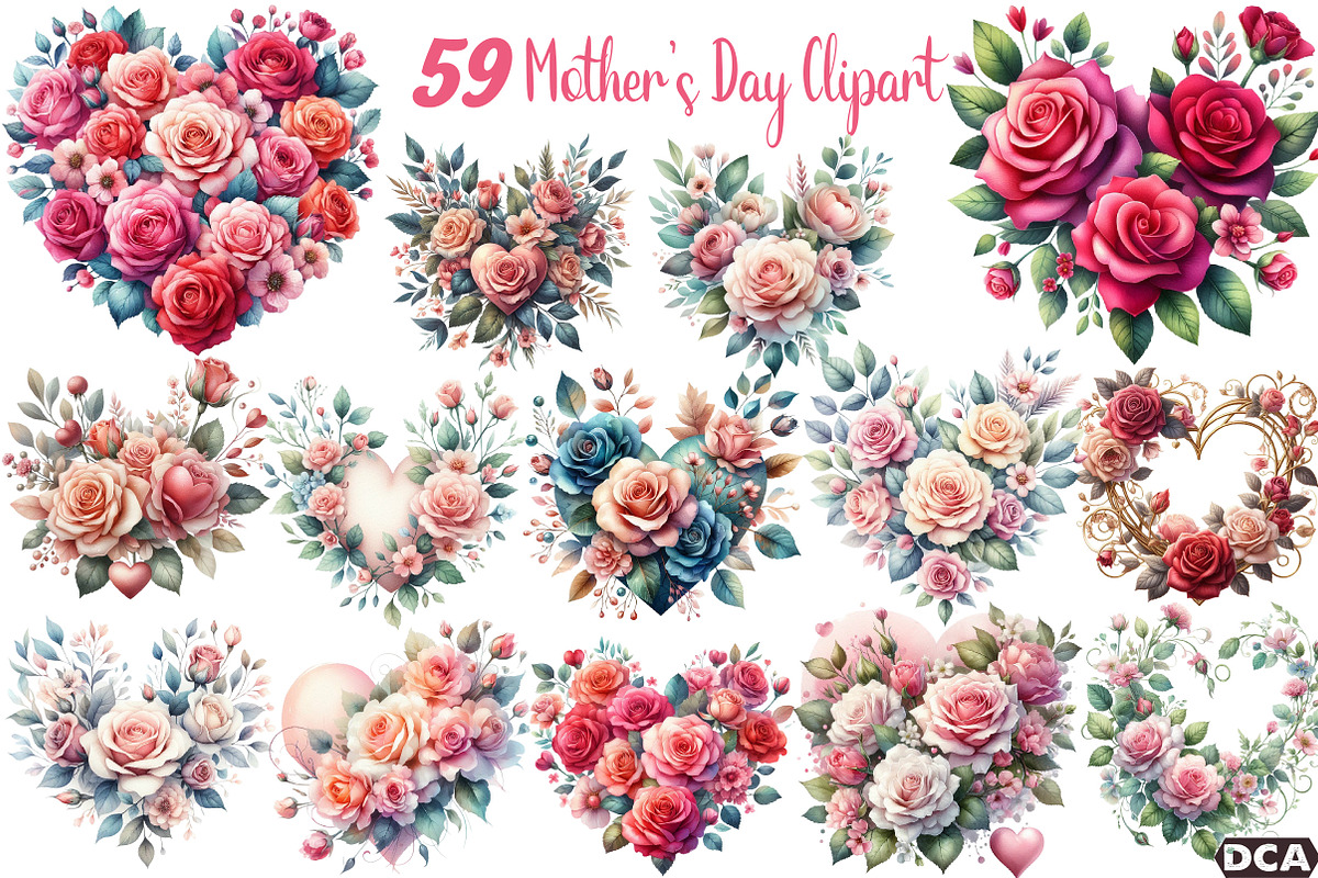 Watercolor Happy Mother's Day, an Illustration by DreamCafeArt (Photo 1 of 3)