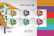 Fabric Armchair Rattan - Mockup, a Hat Mockup by Milan Mockup (Thumbnail 2 of 3)