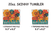 Retro Mama Floral 20oz Tumbler Wrap, an Arts & Entertainment Photo by LamanAzalea (Thumbnail 2 of 2)