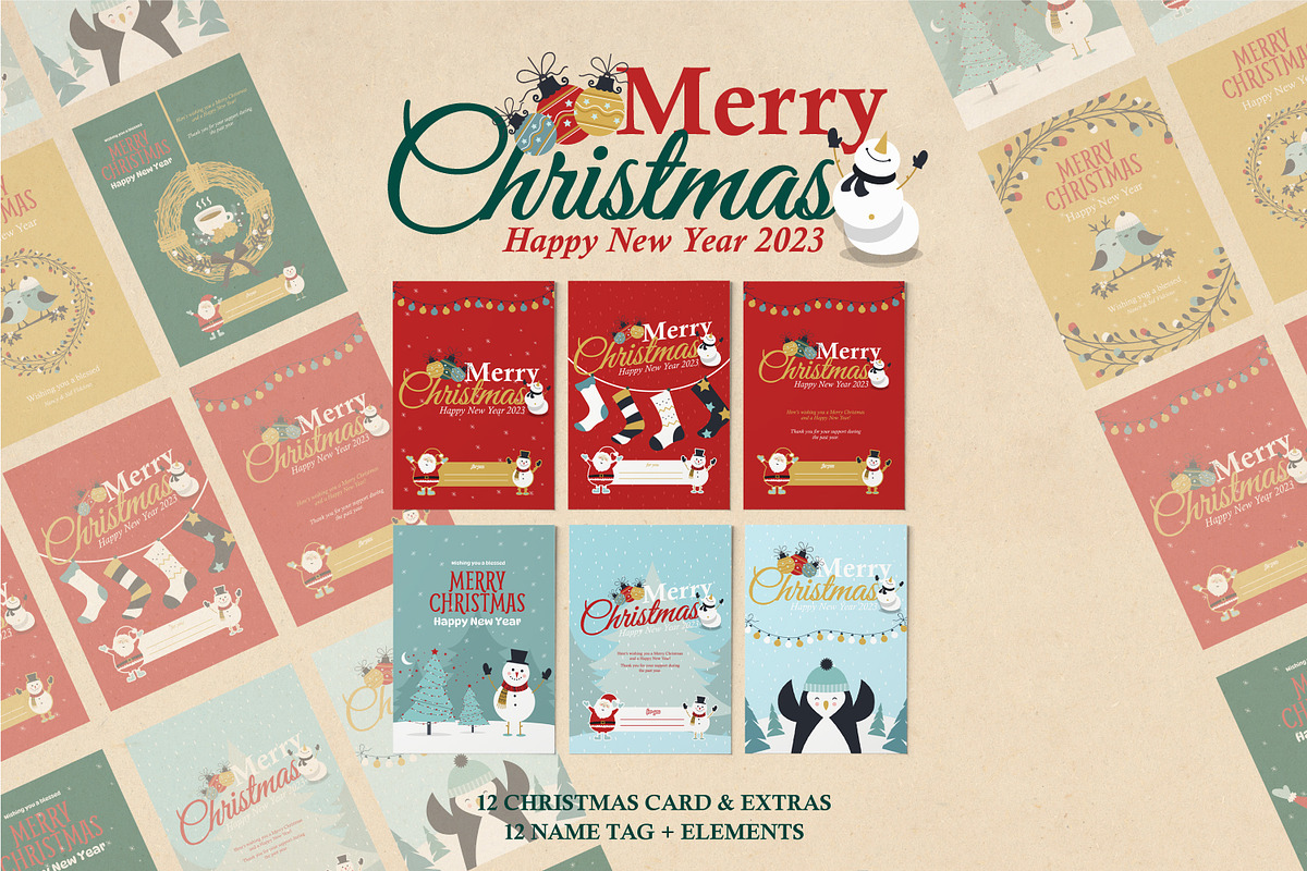 Christmas Card Templates & Elements, a Card Template by Uncarving (Photo 2 of 11)