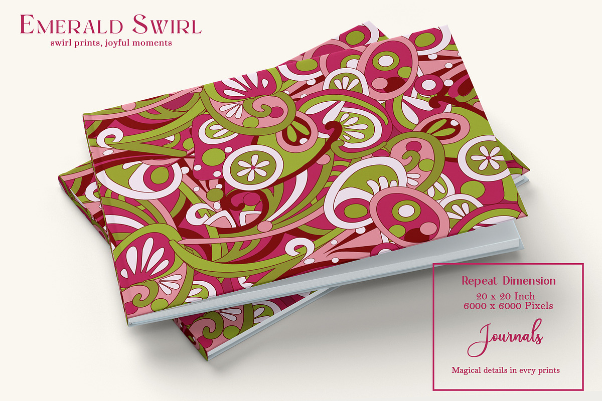 Emerald Swirl Prints & Patterns, a Pattern Graphic by GND ART STUDIO (Photo 5 of 8)