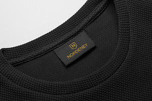 Logo Mockup Label Textured T-Shirt