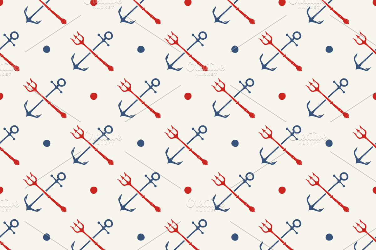 16 Nautical Retro Patterns & Borders, a Pattern Graphic by Adiemus (Photo 2 of 13)