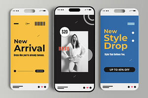 Fashion Story Post Template Set, a Social Media Template by MightyDesign