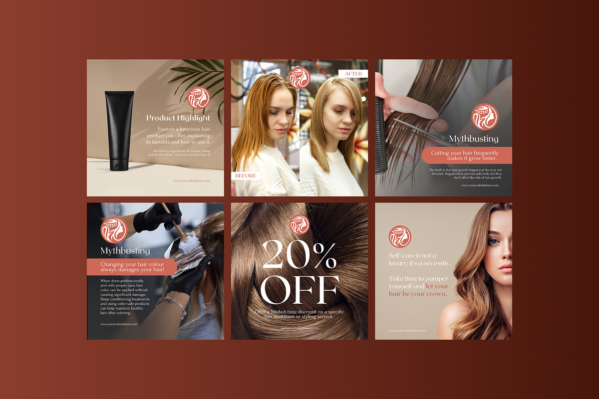 Luxury Hair Salon Social Media, a Social Media Template by Sincerely Media (Photo 7 of 9)