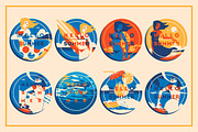 8 Summer Posters & Badges #2, a Decorative Illustration by Alexander Baidin (Thumbnail 6 of 6)