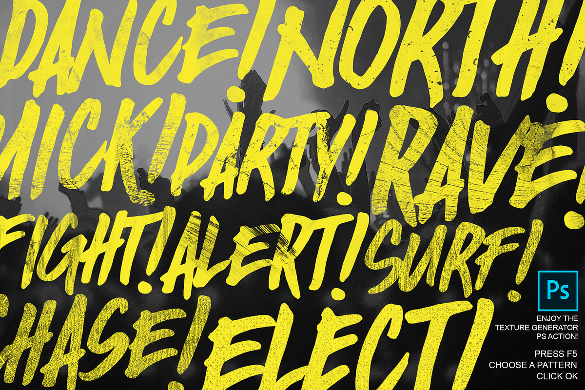 Birada! Font + PS Action preview 2