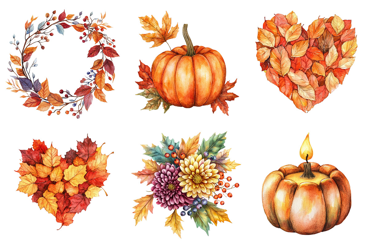 Thanksgiving greeting elements, a Seasonal Illustration by CitraGraphics (Photo 3 of 7)