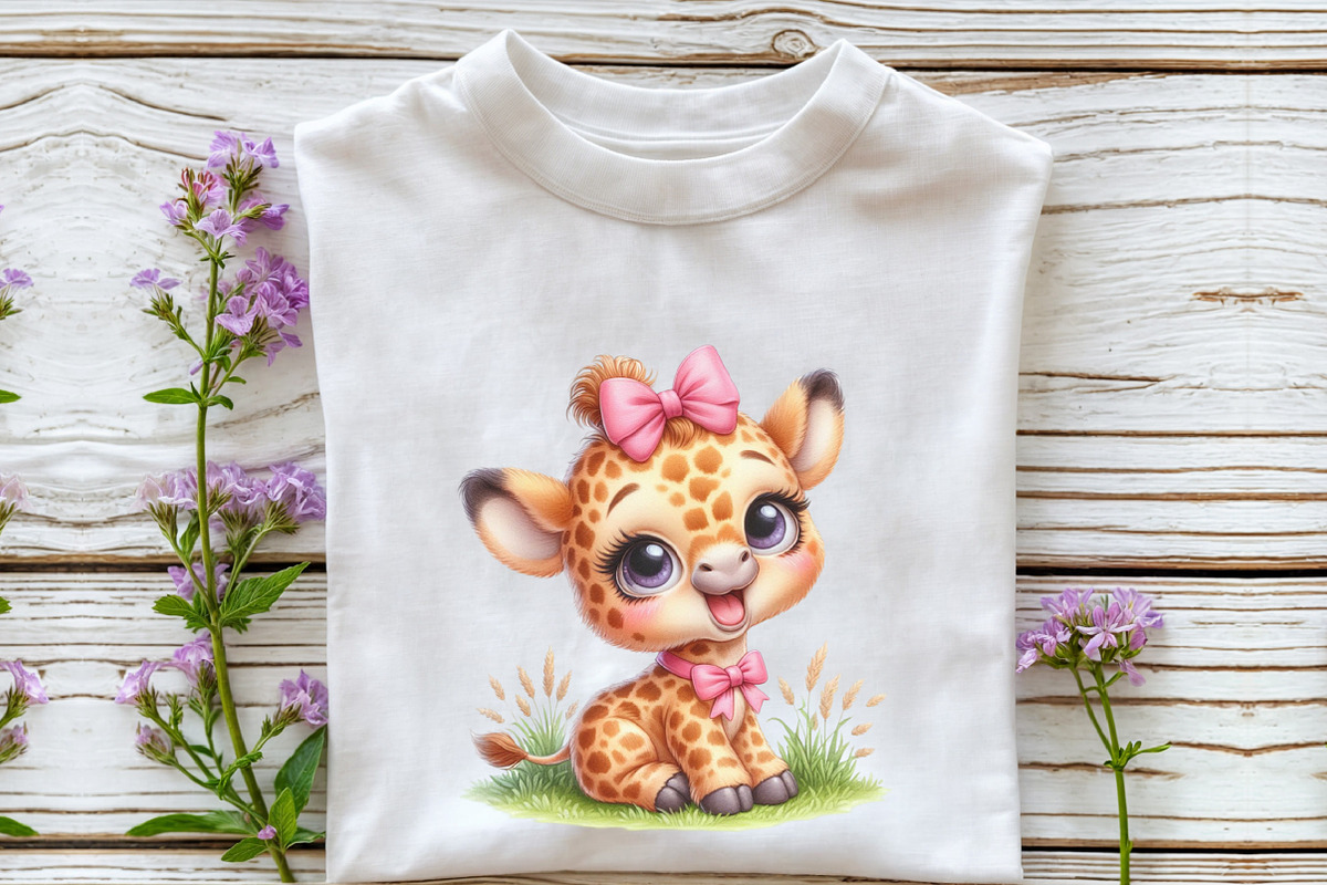 Adorable Baby Giraffe with Pin, a Seasonal Illustration by Rose Art (Photo 4 of 7)