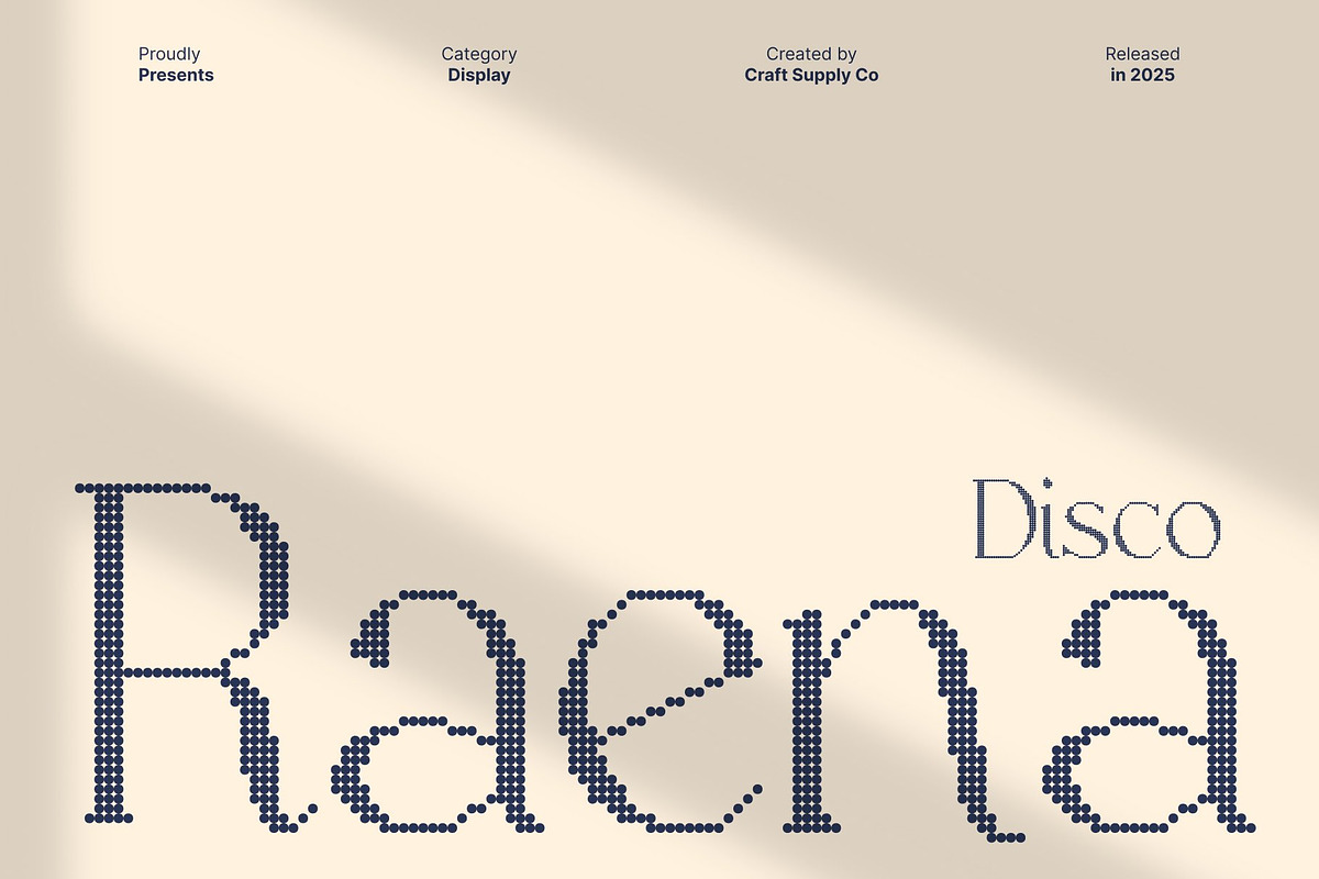 Raena Disco, a Serif Font by Craft Supply Co. (Photo 1 of 8)