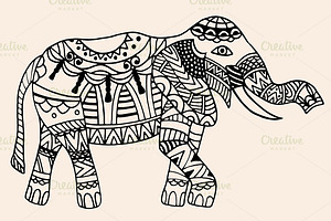 Decorated Indian Elephant