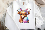 Easter Highland Cow Sublimation, an Illustration by DreamCafeArt (Thumbnail 4 of 5)