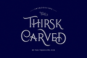 Thirsk Carved, a Serif Font by The Traveling Fox (Thumbnail 1 of 6)