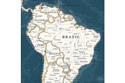 Vector World Map - Large&Detailed, a Decorative Illustration by PorcuPen Works (Thumbnail 2 of 8)