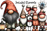 Whimsical Christmas Clipart, an Illustration by cherrydesign (Thumbnail 2 of 4)