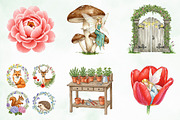 Watercolor Garden Fairies Floral Png, an Illustration by Creative Art (Thumbnail 10 of 10)