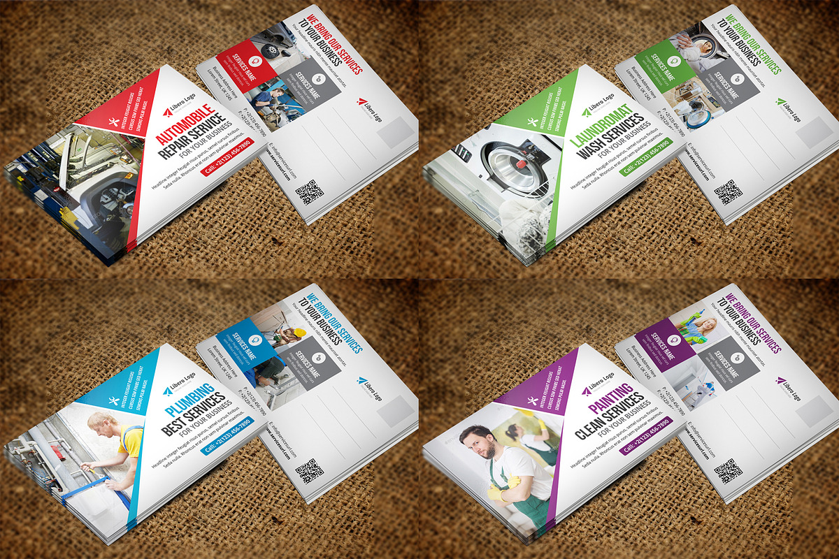 Postcard Design Bundle, a Card Template by Miyaji75 (Photo 6 of 20)