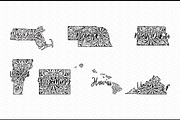 US States Map Bundle, a Graphic by CraftlabSVG (Thumbnail 6 of 12)