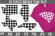 50 States SVG Bundle - Buffalo Plaid, an Illustration by OldMarket Designs (Thumbnail 1 of 12)
