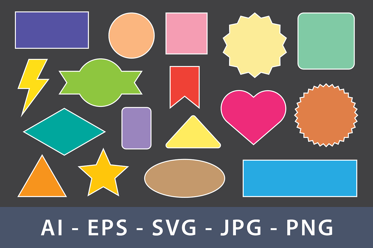 Colorful Geometric Shapes and Symbol, a Duotone Icon by Saba Vector