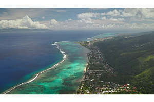 Tahiti island coastline showing, a Nature Photo by Goinyk