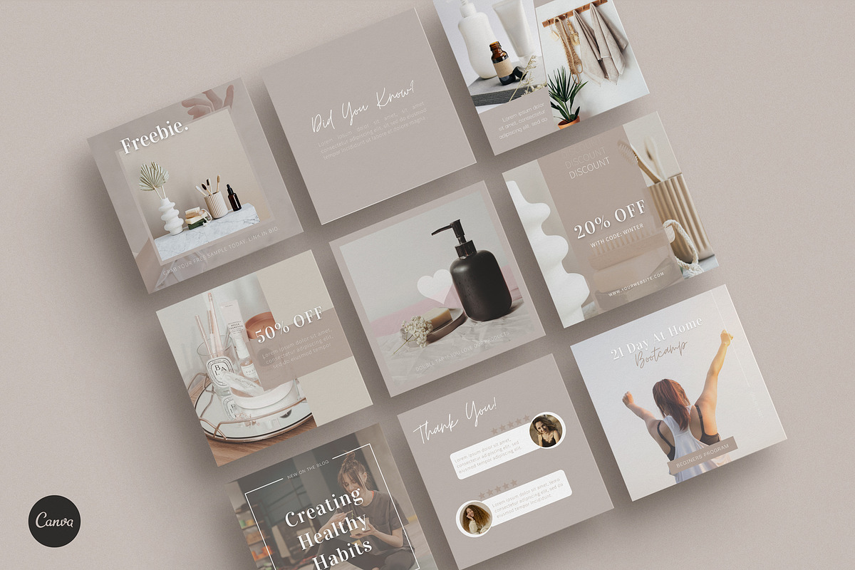 140 Social Media CANVA Template Pack, a Social Media Template by Gebers Marketing & Design (Photo 6 of 10)