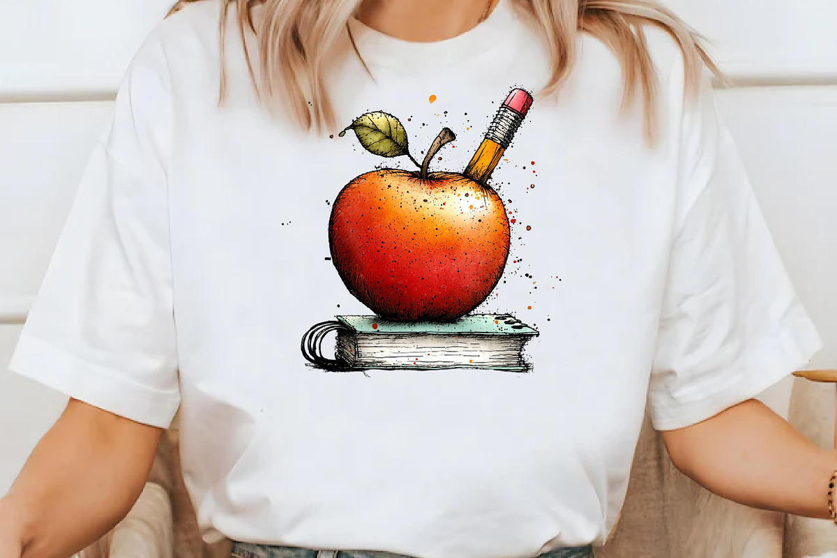Back to School Apple Clipart Bundle, a Seasonal Illustration by Designworld (Photo 5 of 7)