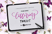 Basic Lettering Toolkit forProcreate, a Brush Add-On by Gray Cat Graphics (Thumbnail 1 of 15)