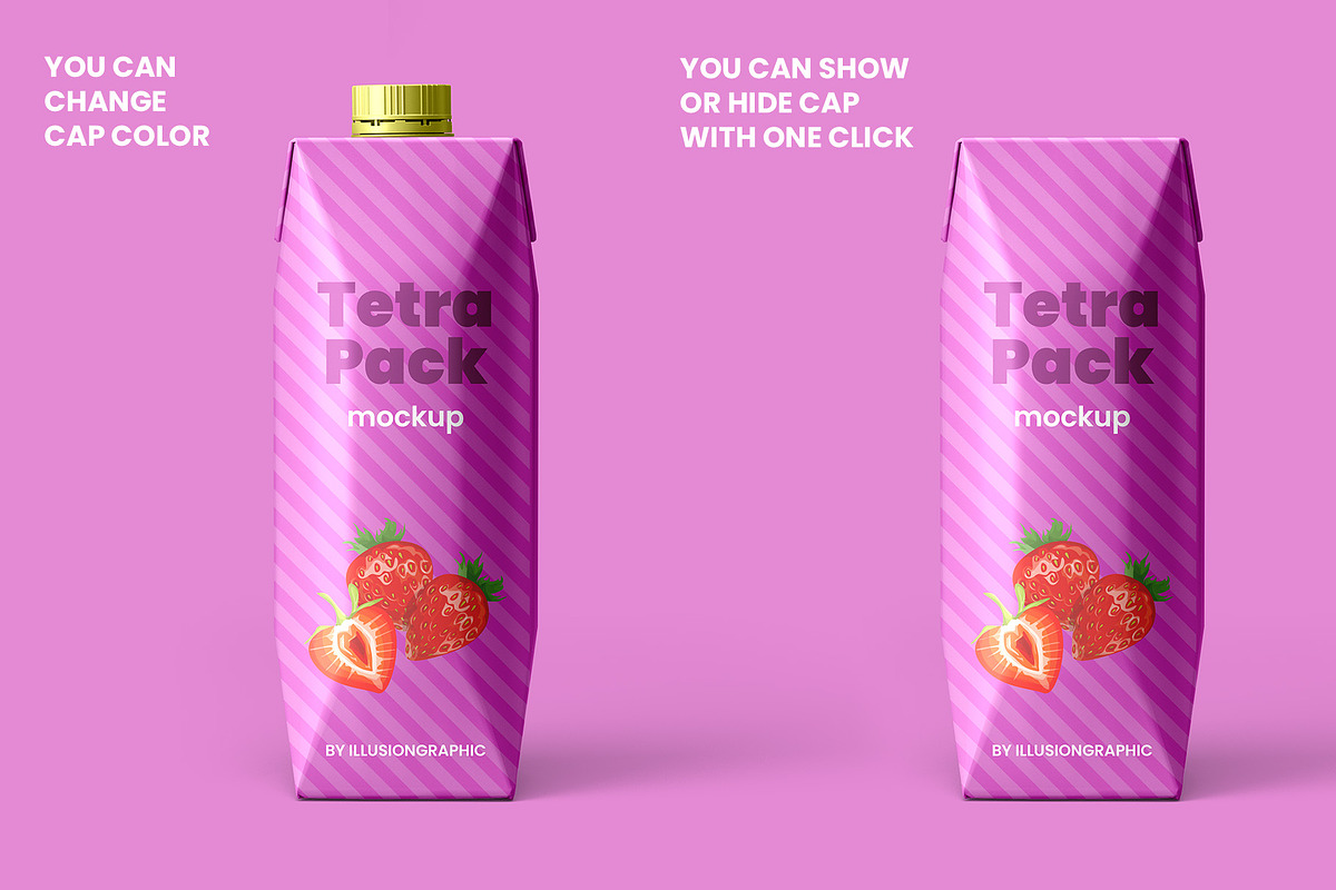 Tetra Pak Prisma Pack Mockup, a Packaging Mockup by Illusiongraphic (Photo 7 of 13)