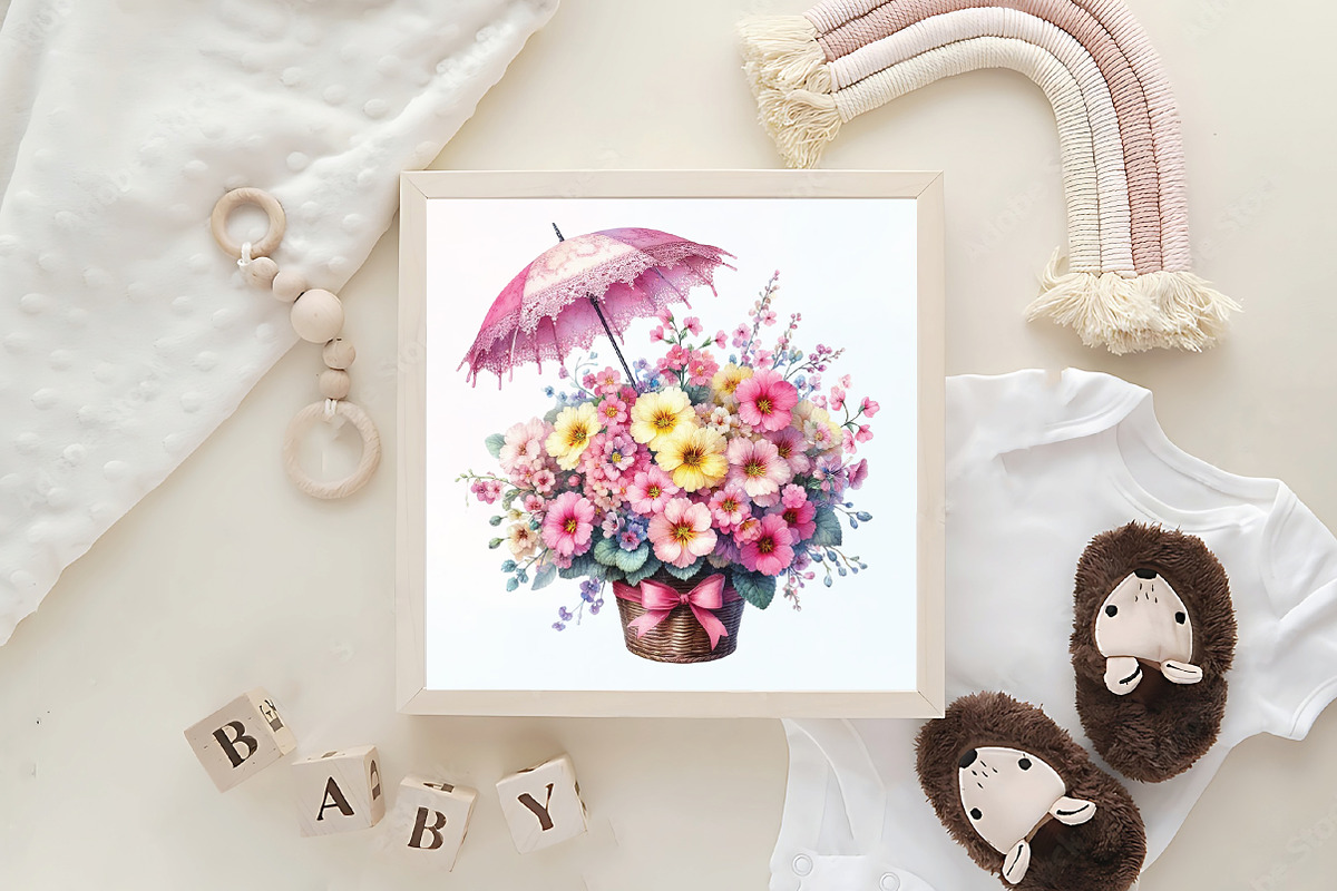 Coquette Birth Month Flowers Clipart, an Illustration by CraftArtStudio (Photo 6 of 6)