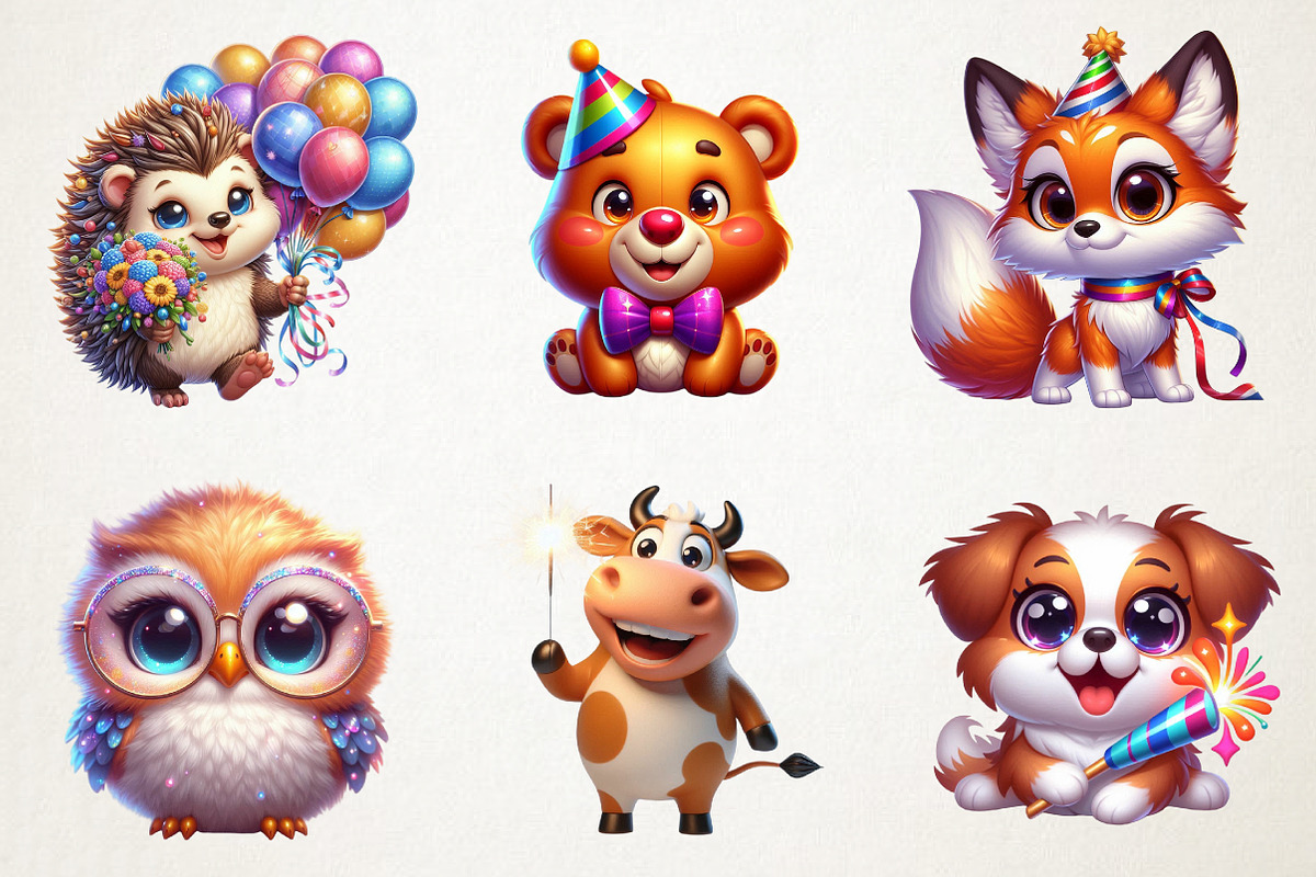 Cute New Year Cartoon Characters Cli, an Illustration by RobertsArt (Photo 4 of 5)