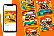 National Dog Day Instagram Post, a Social Media Template by Artnivora.Std (Thumbnail 1 of 6)