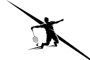 Badminton Smash Silhouettes, an Illustration by Amazin_art (Thumbnail 24 of 31)