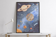 Space adventure watercolor, an Illustration by Marina Ermakova (Thumbnail 8 of 13)