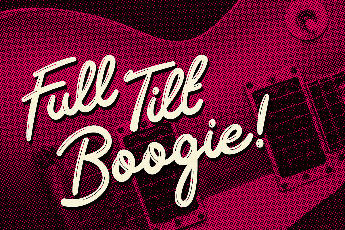 Rockabilly Romance - 50s Script Font, a Script Font by Wingsart Studio (Photo 8 of 15)