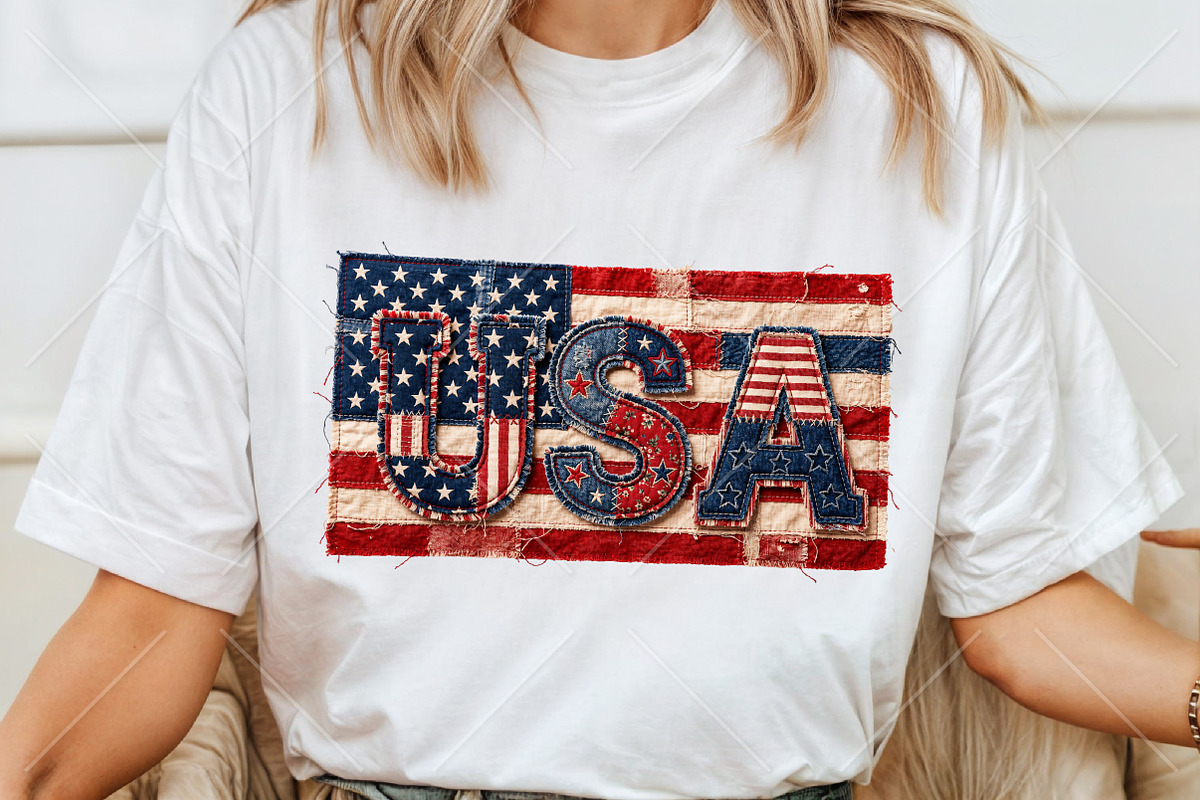 Patchwork USA Flag Png, a Seasonal Illustration by Canvas Craft (Photo 6 of 6)