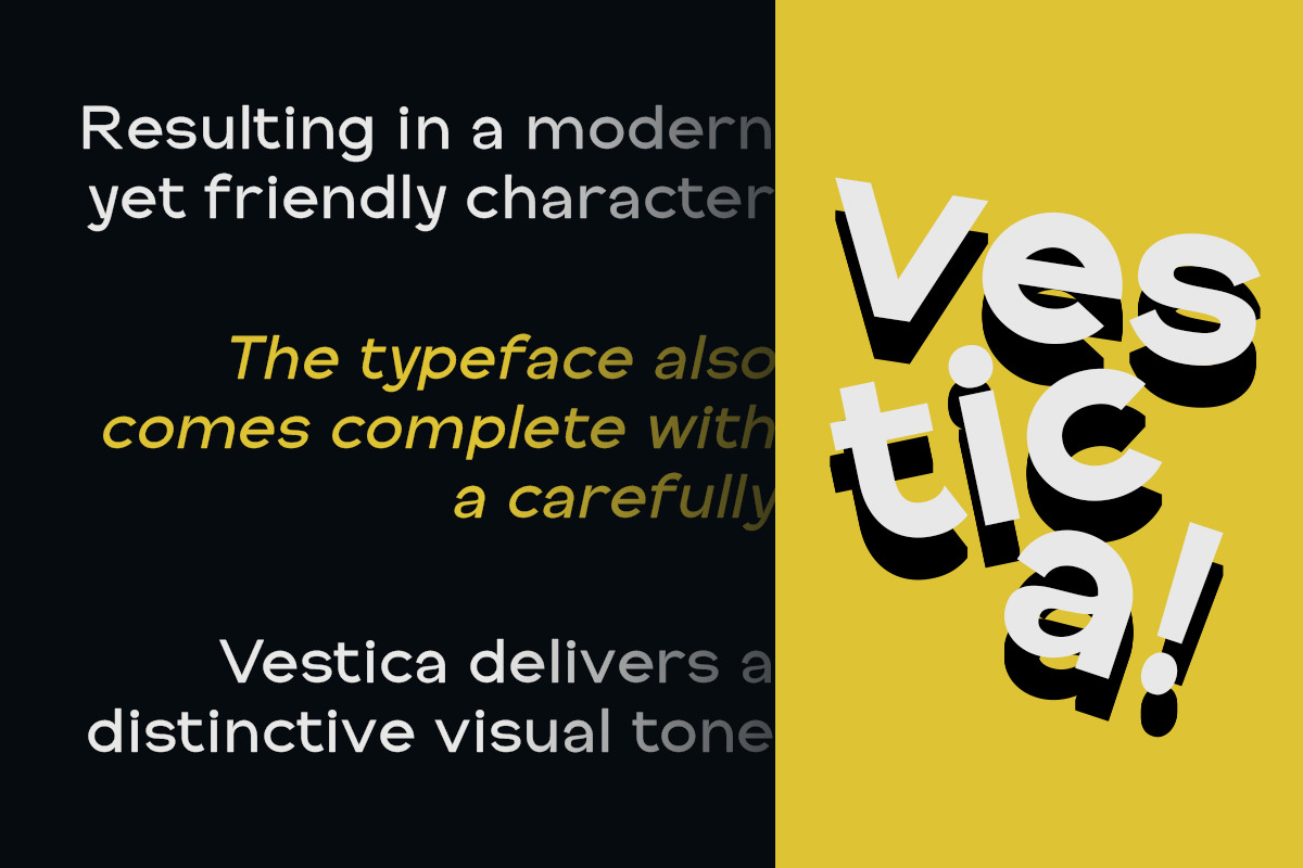 Vestica Neue, a Sans Serif Font by Slex Studio (Photo 3 of 15)