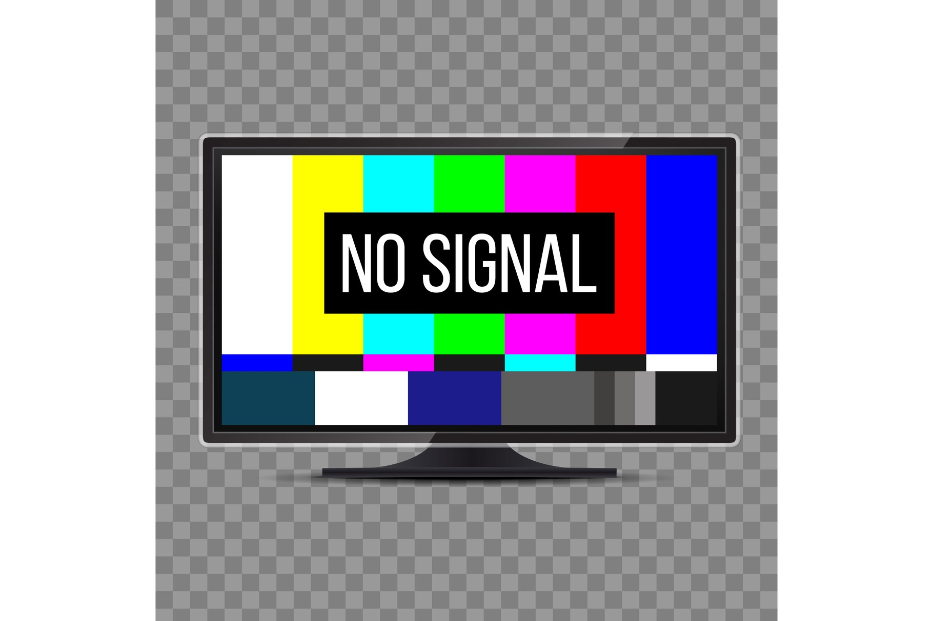 No signal TV test, television error., an Illustration by HAPPY VECTOR ...