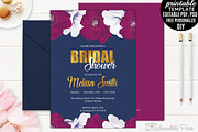 Navy and Gold Bridal Shower Invite, an Invitation Template by Blush Roses Print (Thumbnail 1 of 2)