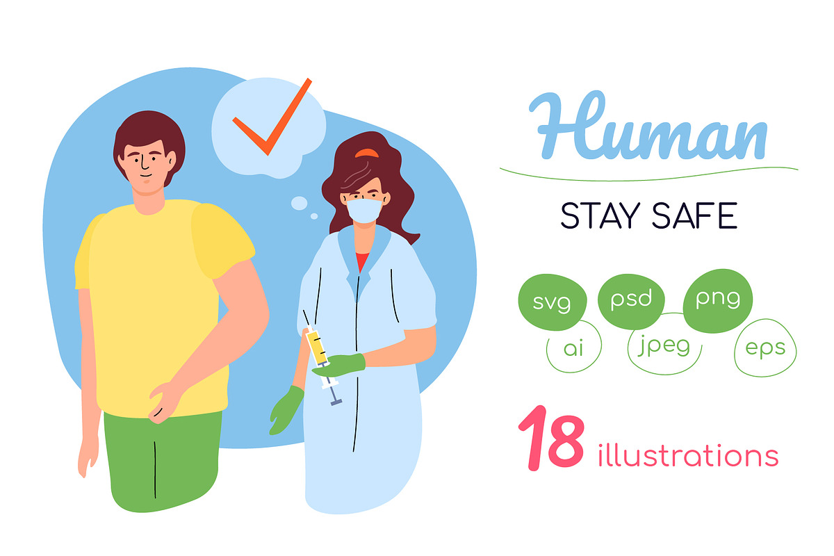 Human - Stay Safe Illustrations, a Templates & Theme by Boyko Pictures (Photo 2 of 14)