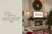 Christmas Holiday Framed TV Mockup, a Household Mockup by RevintageStudio (Thumbnail 1 of 5)