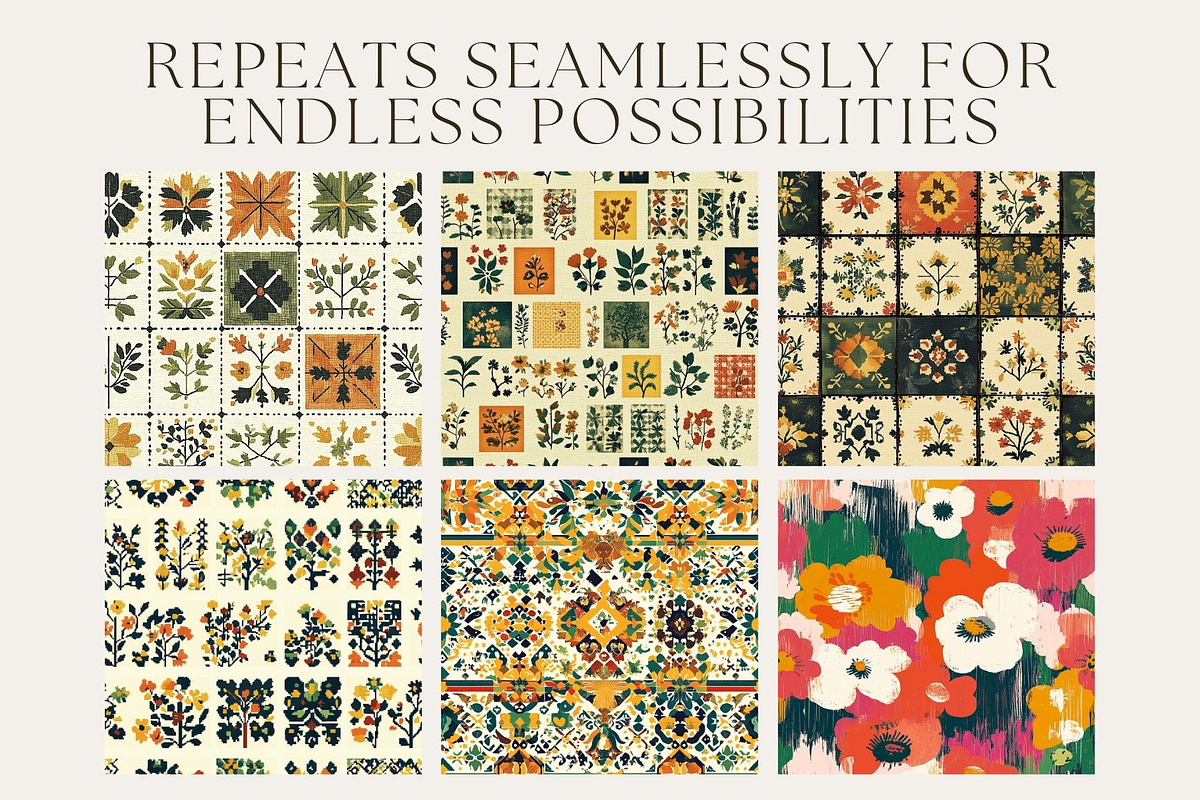 12 Silk Road Mosaic Seamless Pattern, a Pattern Graphic by Inknfolly (Photo 2 of 7)