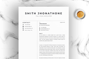 Clean Resume Template Black Resume