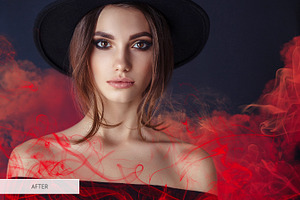 Red Smoke Photoshop Overlays