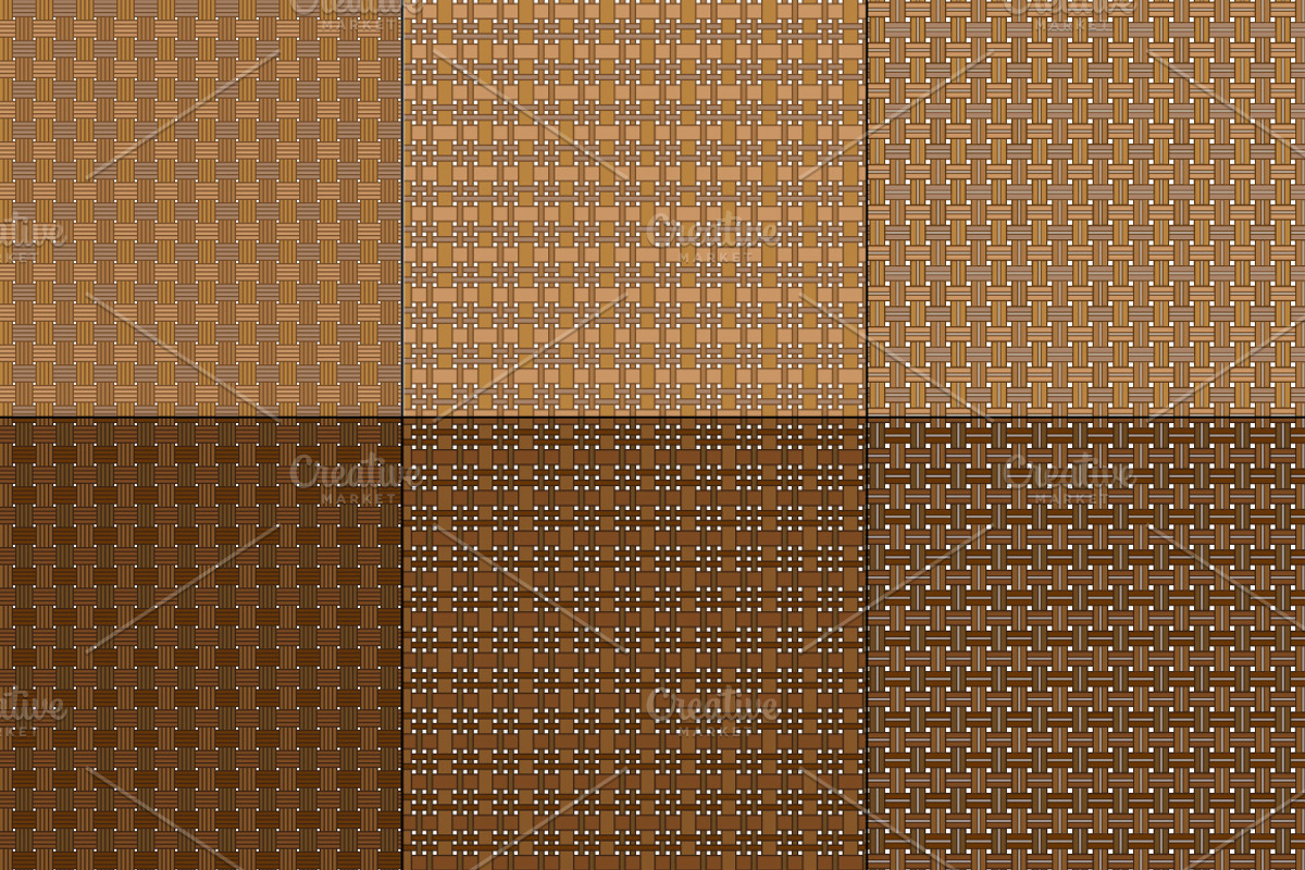 Seamless Vector Basketweave Patterns, a Pattern Graphic by Melissa Held Designs (Photo 4 of 5)
