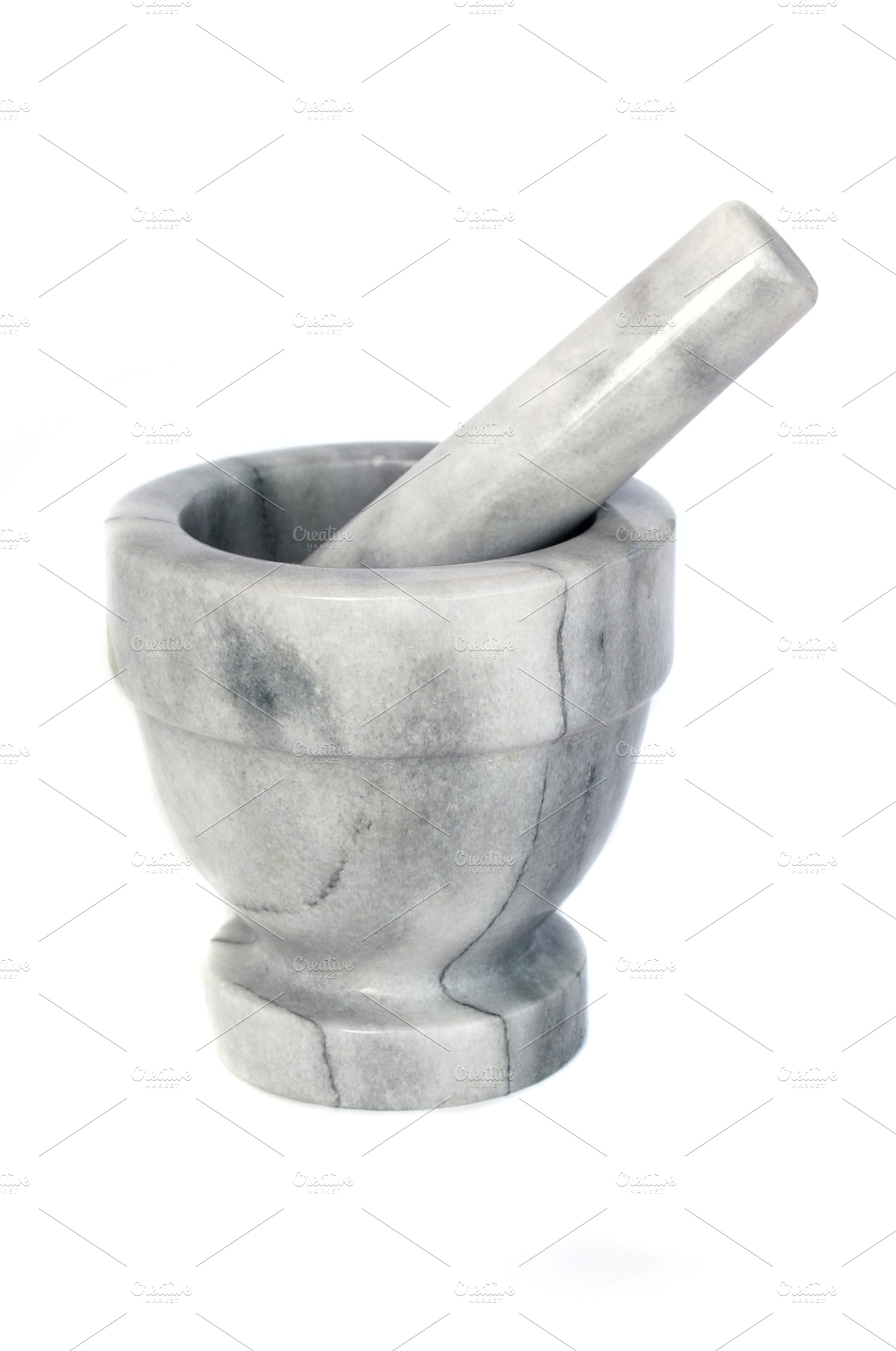 marble mortar isolated, a Photo by saiko3p