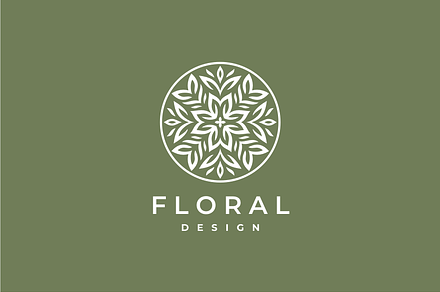 Floral Pattern Logo Design