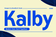 Kalby - Bold Rounded Sans Serif, a Sans Serif Font by Brand Earth (Thumbnail 1 of 7)