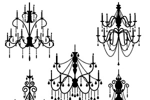 Chandelier Photoshop Brushes 2